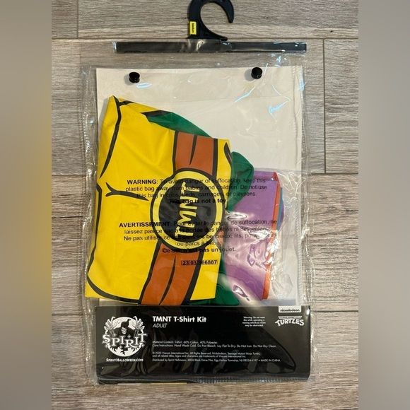 Nickelodeon, Teenage Mutant Ninja Turtles T-shirt Kit Costume Adult Medium‎ 8-10 - Picture 4 of 8